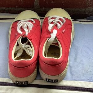 Polo by Ralph Lauren Red and Cream Sneakers